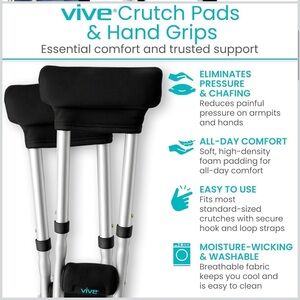 Vive Crutch Pads and Hand Grips
